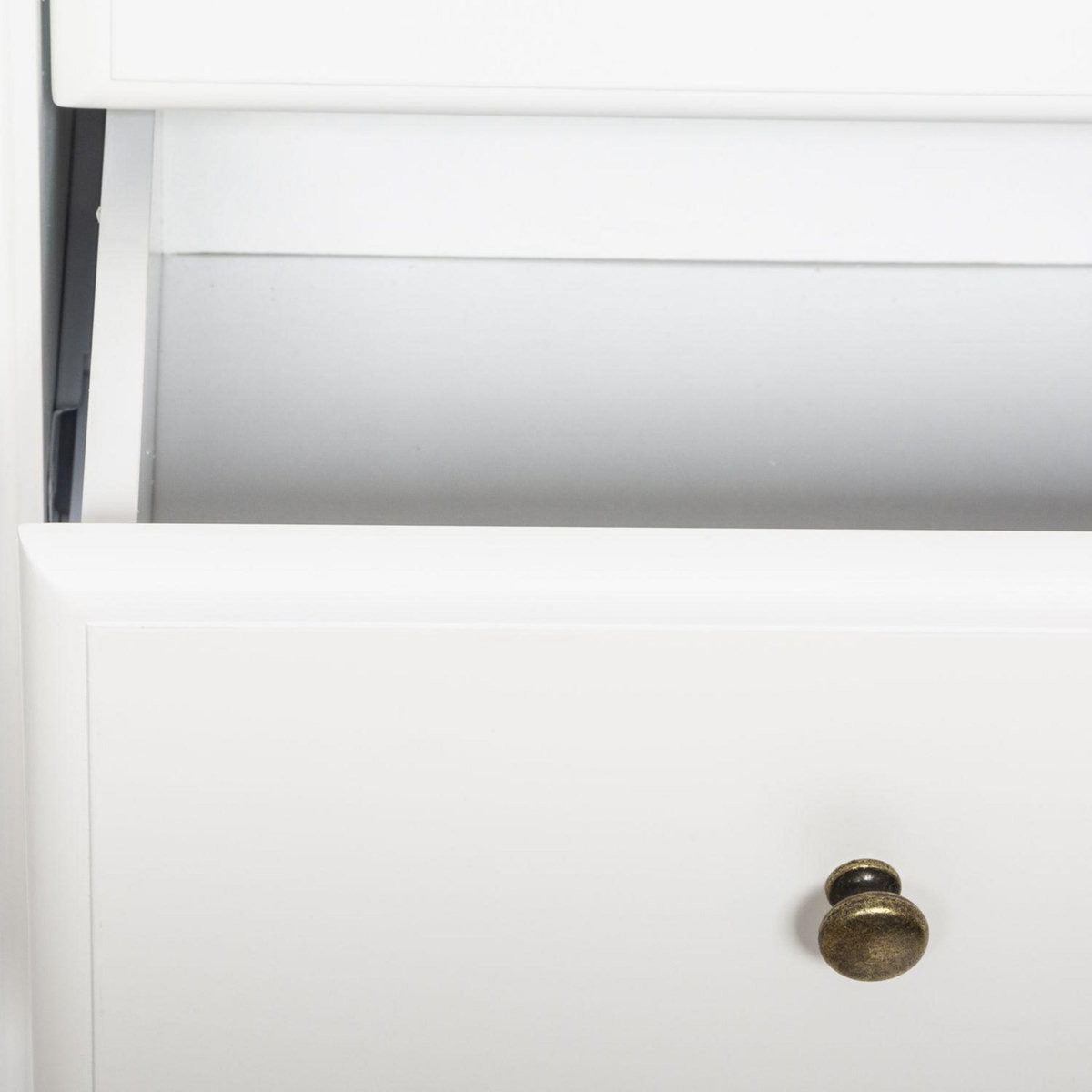 ATMOSPHERA Console design bois Solen - L. 110 x H. 85 cm - Blanc