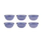 BJORN Bol PATTERN Ø15cm - 6 pièces - Dark blue