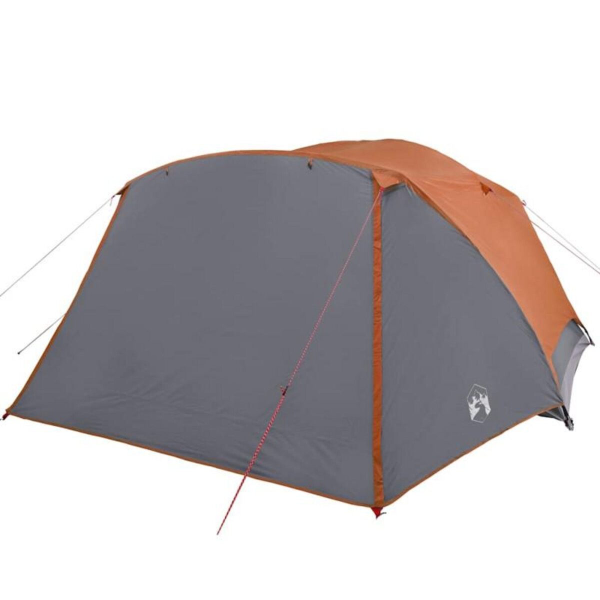 VIDAXL Tente de camping et porche 4 personnes gris orange imperméable