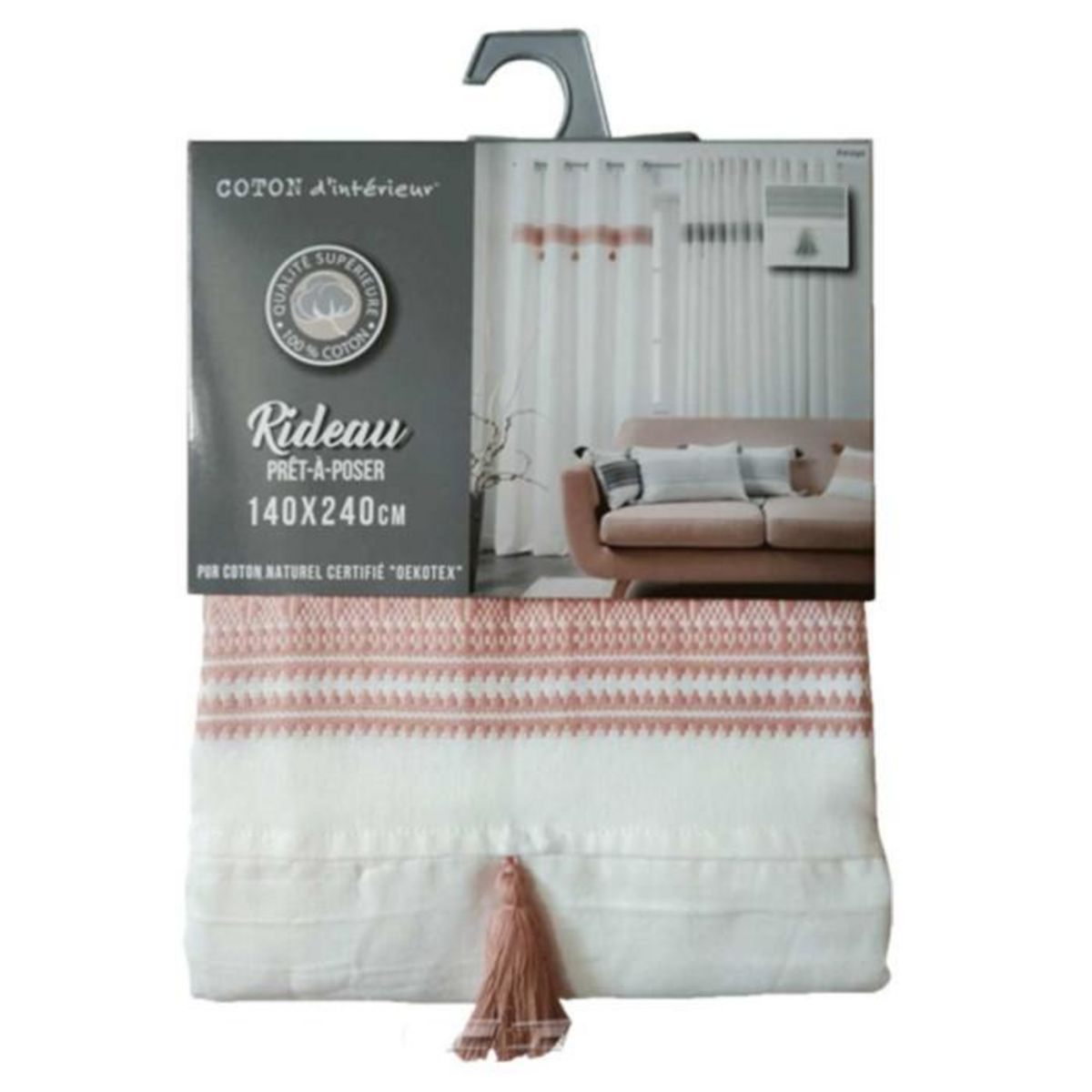 Paris Prix Rideau à Œillets  Amaya  140x240cm Rose