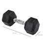 Voir la diapositive 2 : HOMCOM Ensemble d'haltères courtes total 20 Kg - entraînement musculaire & haltérophilie - acier caoutchouc noir