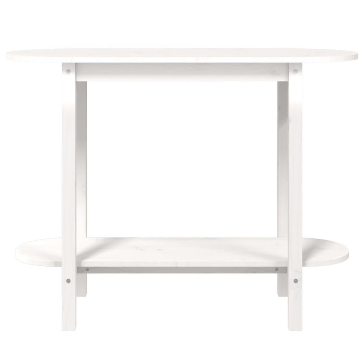 VIDAXL Table console Blanc 110x40x80 cm Bois massif de pin