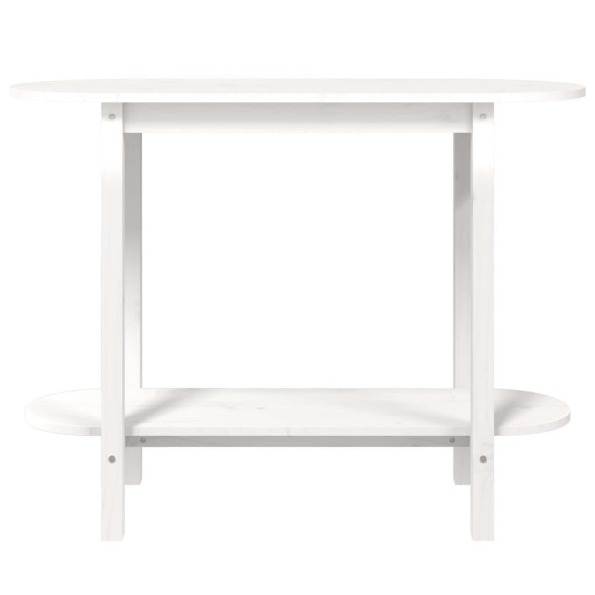VIDAXL Table console Blanc 110x40x80 cm Bois massif de pin