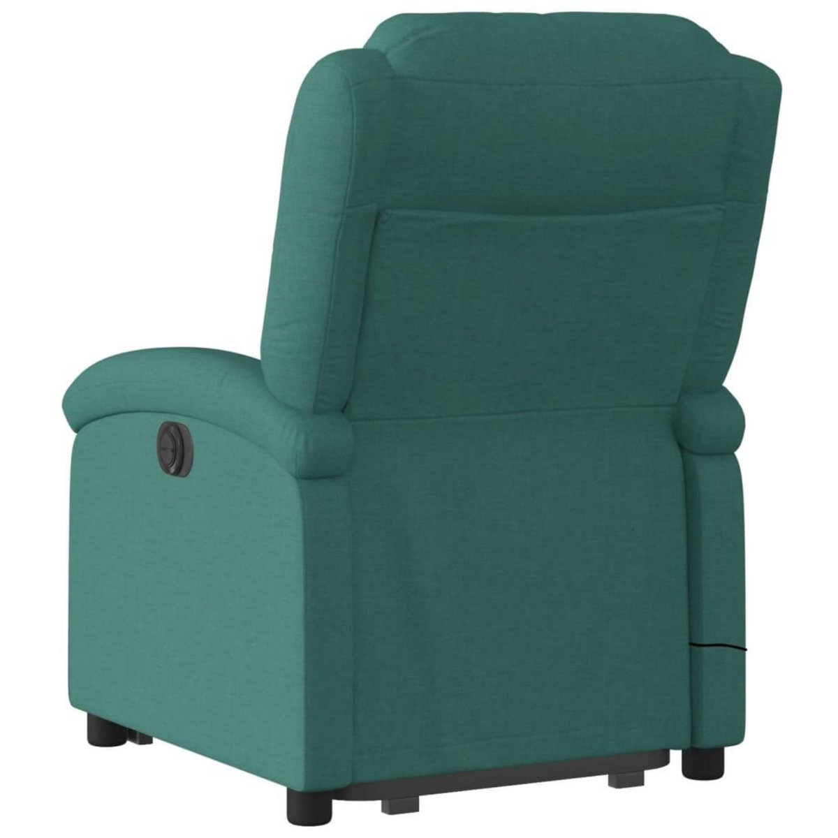 VIDAXL Fauteuil inclinable de massage electrique Vert fonce Tissu
