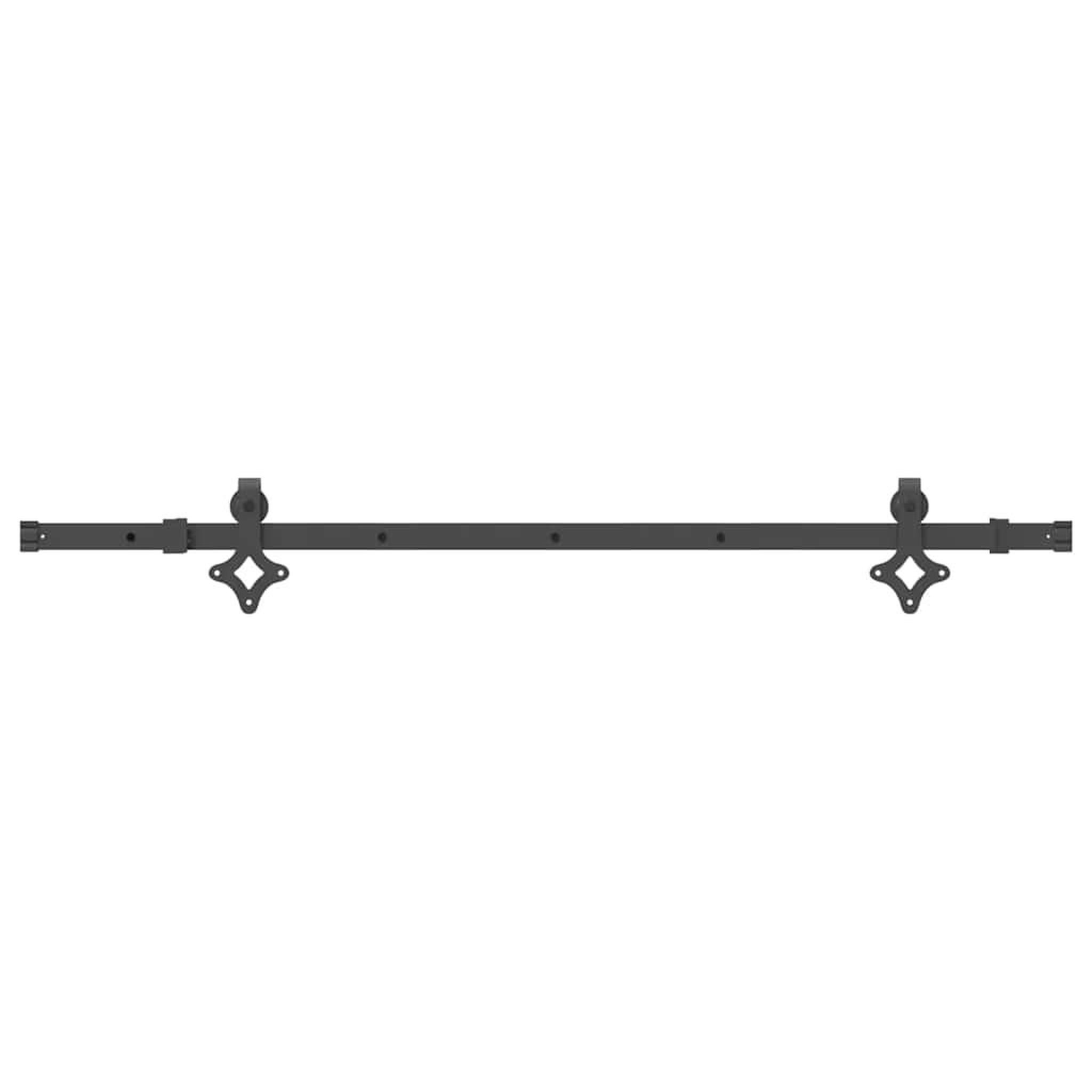 Voir la diapositive 4 : VIDAXL Kit de quincaillerie de porte coulissante 152,5 cm acier noir
