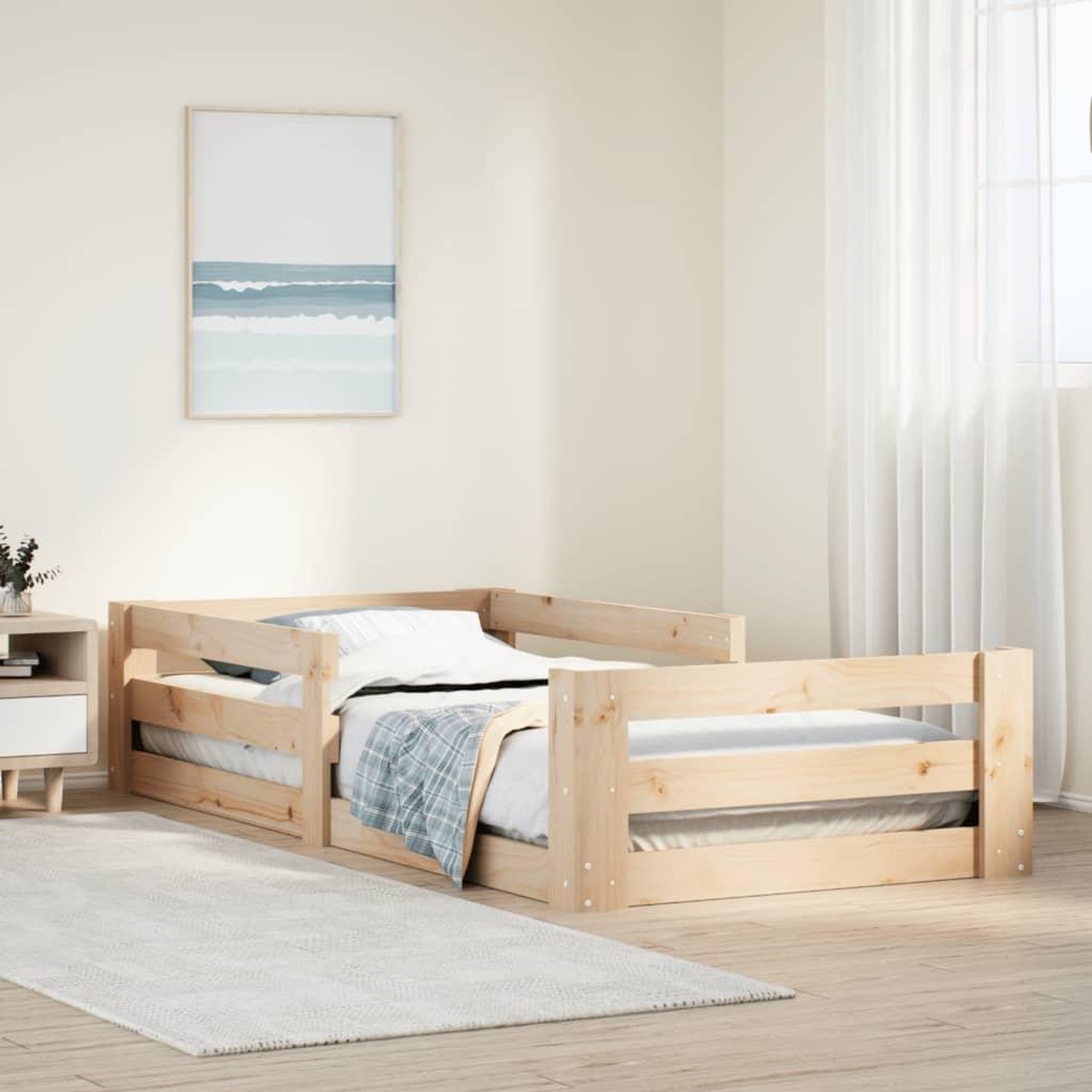 VIDAXL Cadre de lit sans matelas 80x200 cm bois massif de pin