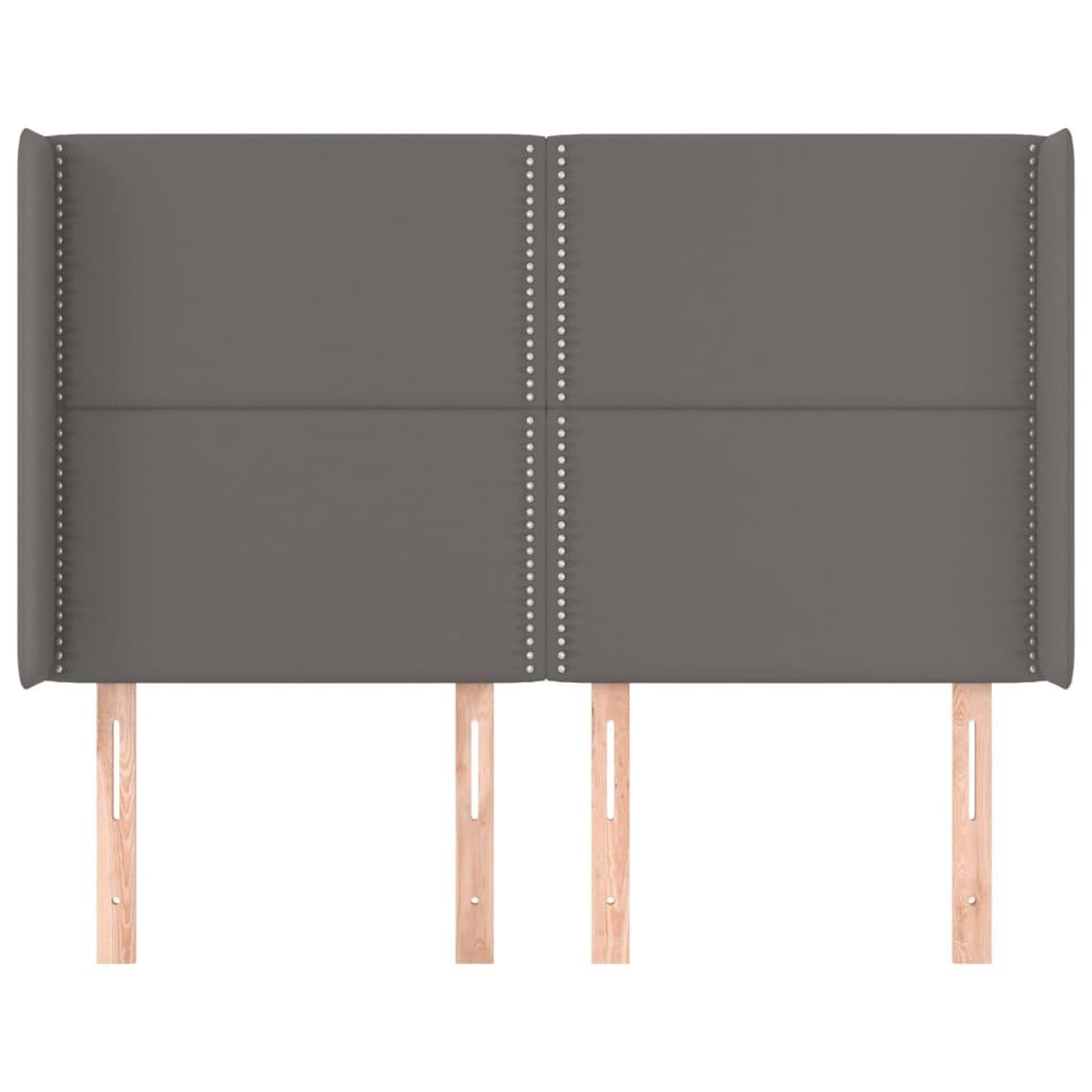 Voir la diapositive 3 : VIDAXL Tete de lit avec oreilles Gris 147x16x118/128 cm Similicuir