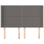 Voir la diapositive 3 : VIDAXL Tete de lit avec oreilles Gris 147x16x118/128 cm Similicuir