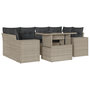 Voir la diapositive 2 : VIDAXL Salon de jardin avec coussins 7 pcs gris clair resine tressee
