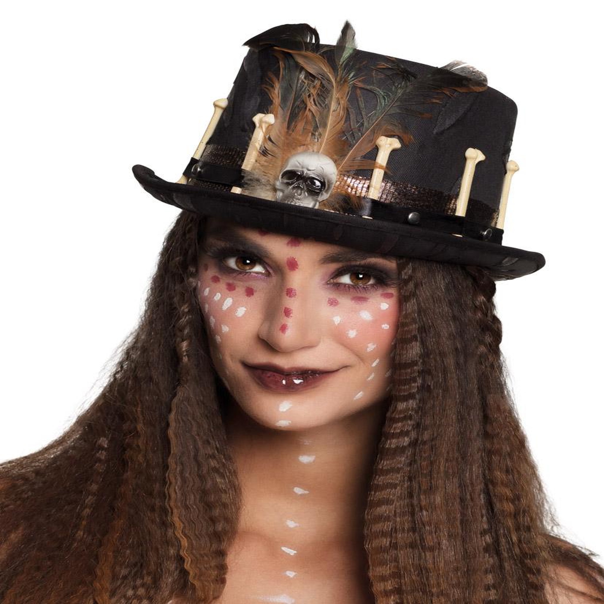 Voir la diapositive 2 : Boland Chapeau Vaudou - Halloween - Femme