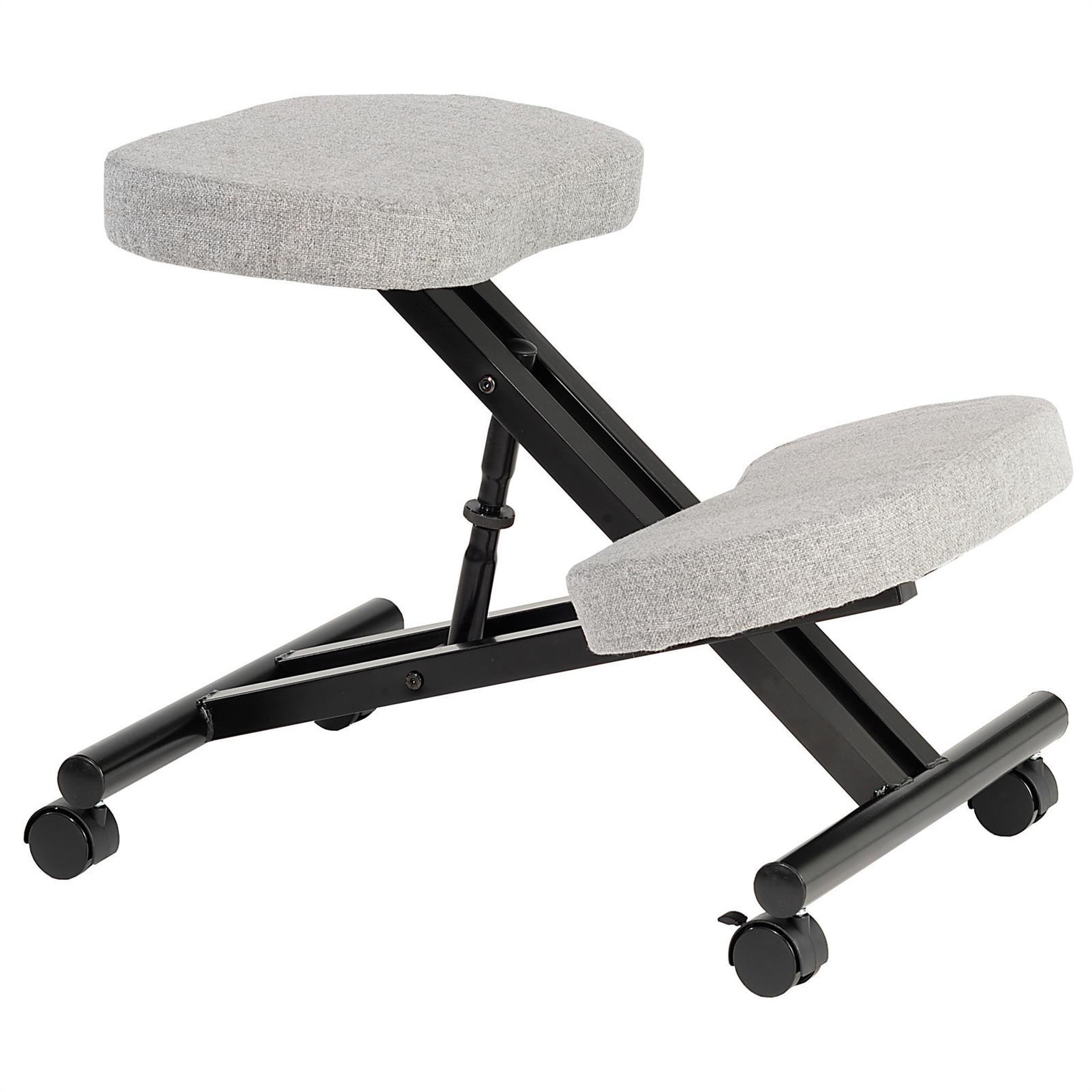 Voir la diapositive 1 : IDIMEX Tabouret ergonomique ROBERT, structure en métal et tissu
