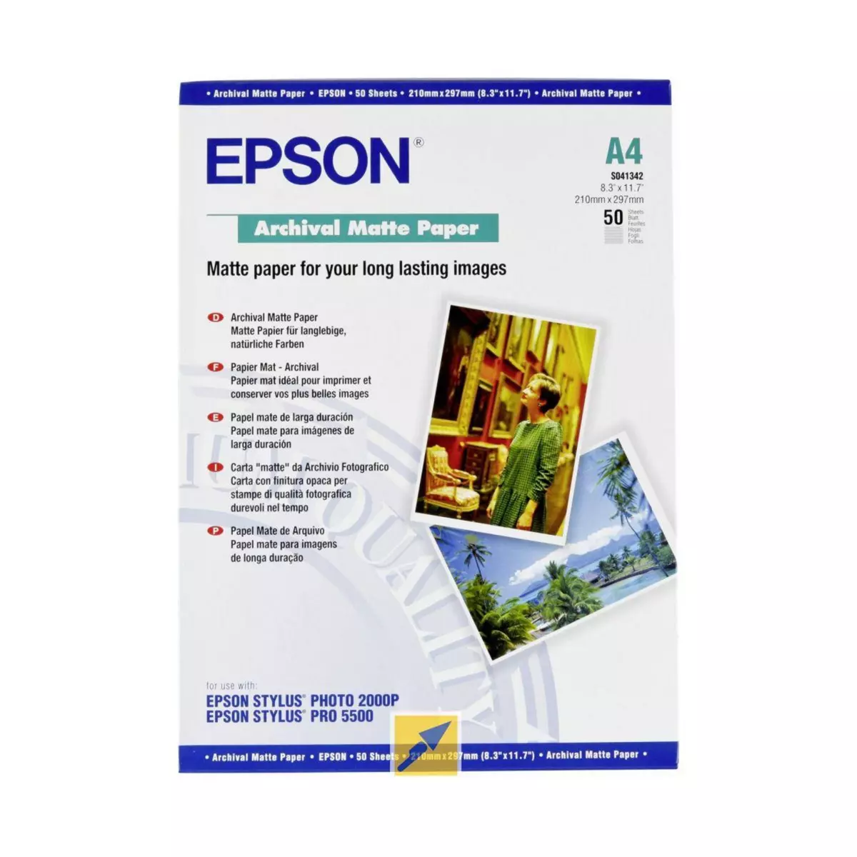 Epson Papier photo mat archival A4 50 feuilles 192g