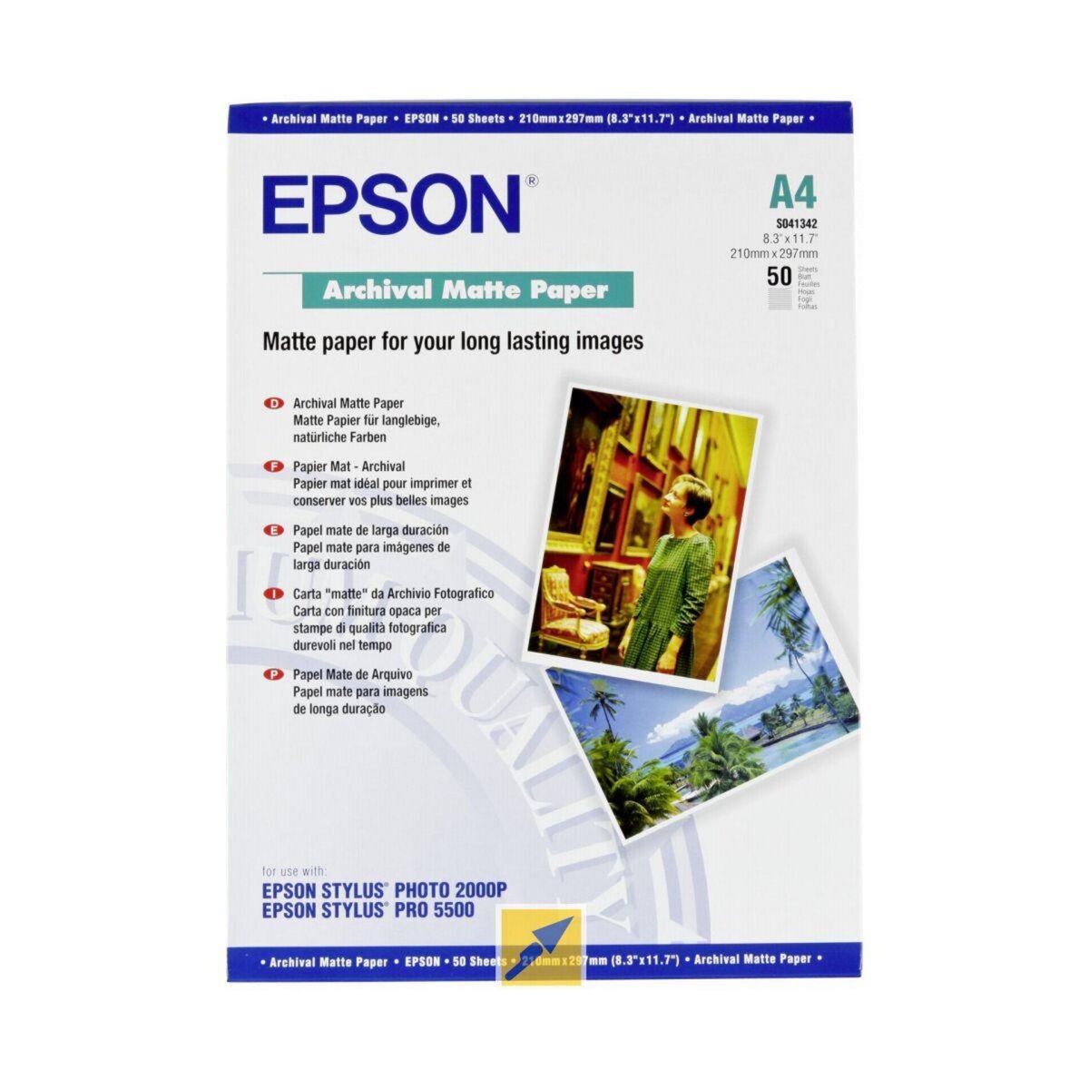 Epson Papier photo mat archival A4 50 feuilles 192g pas cher 