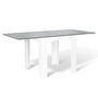 Voir la diapositive 1 : ID MARKET Table à manger extensible rectangle DONA 4-8 personnes plateau effet béton 80-160 cm