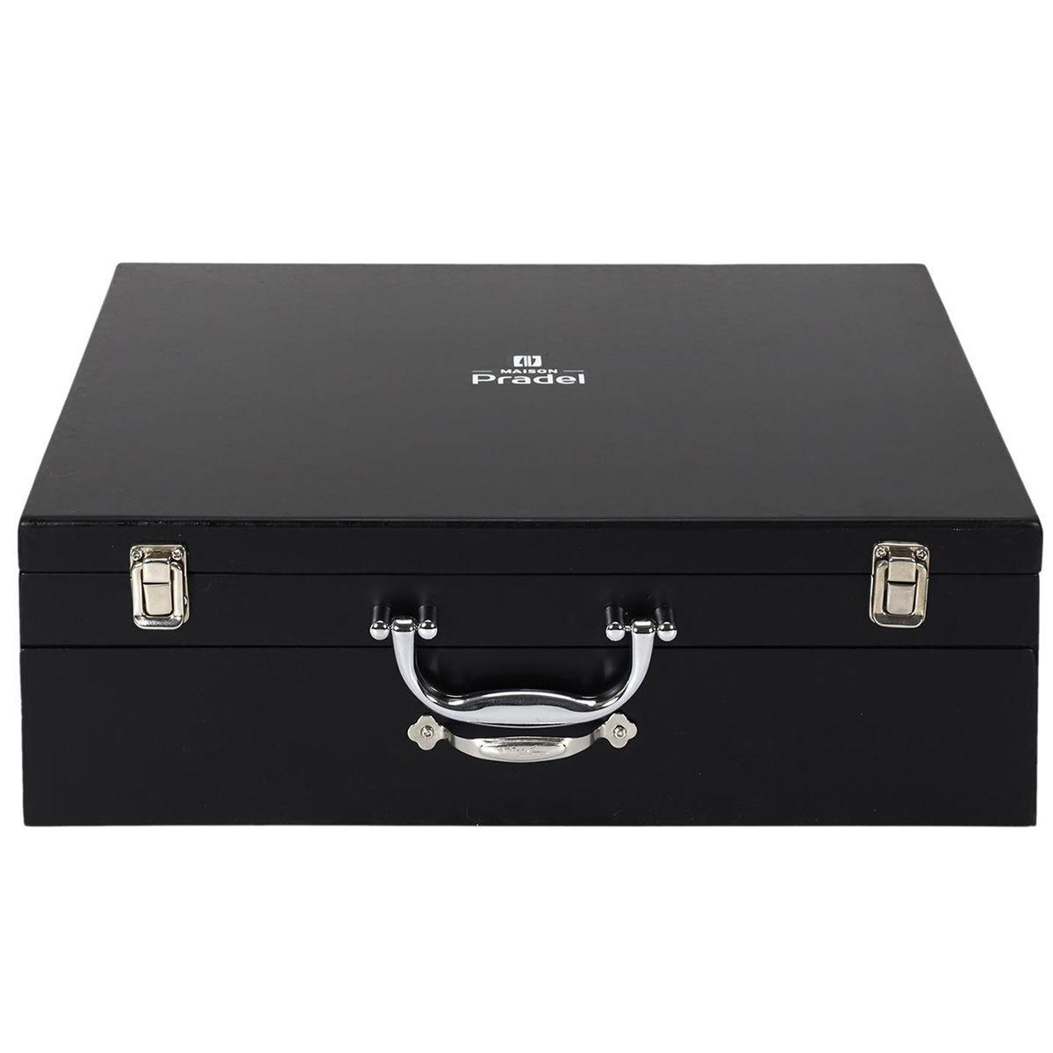 Voir la diapositive 3 : COOK CONCEPT Ménagère 84 Pièces  Coffret Bois  45cm Noir