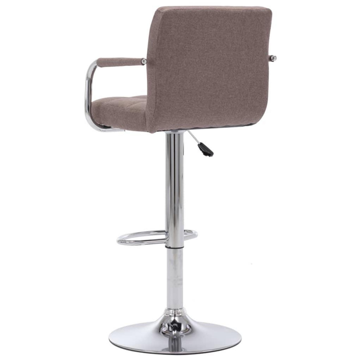 VIDAXL Chaises de bar lot de 2 taupe tissu