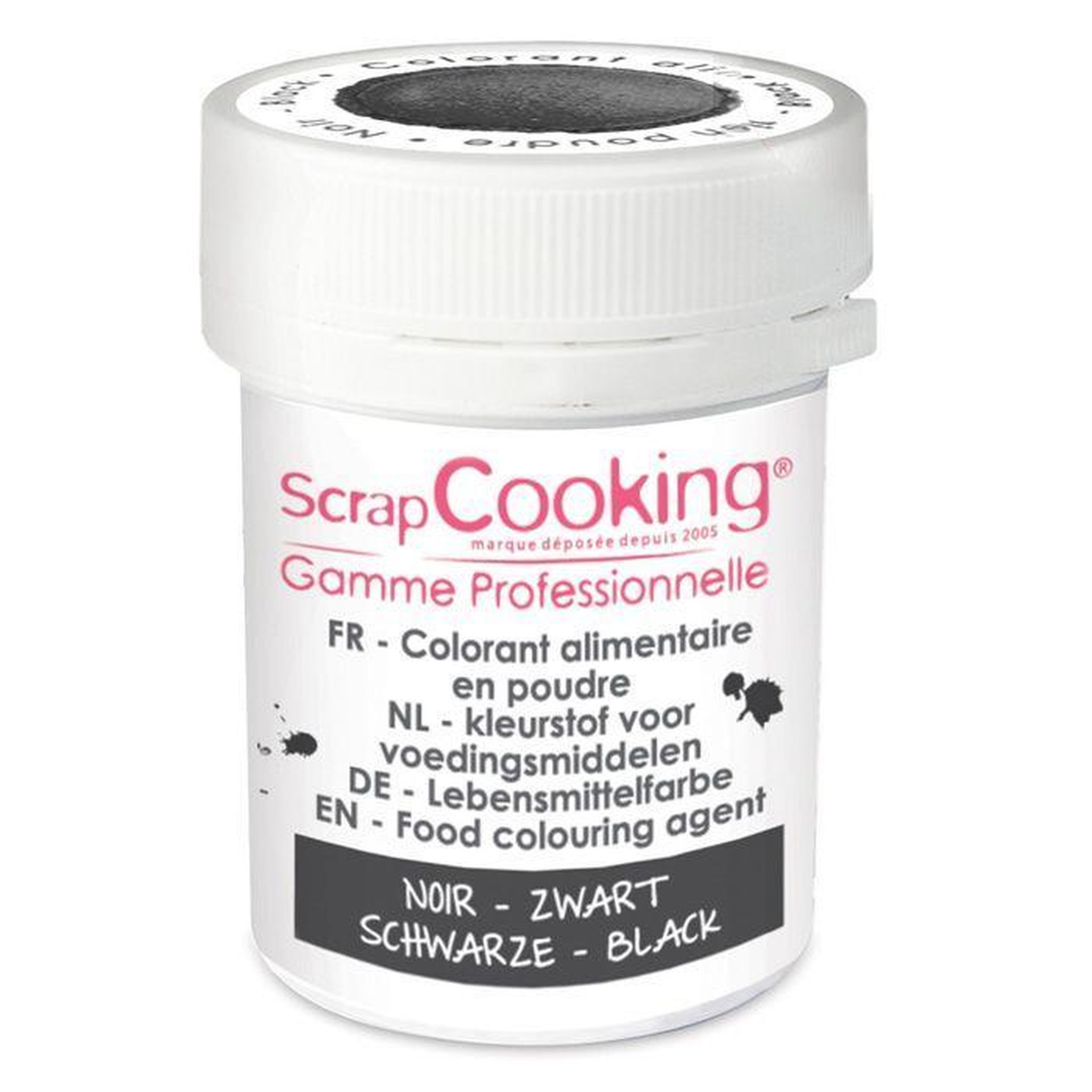 SCRAPCOOKING Colorant alimentaire en poudre noir 5 g