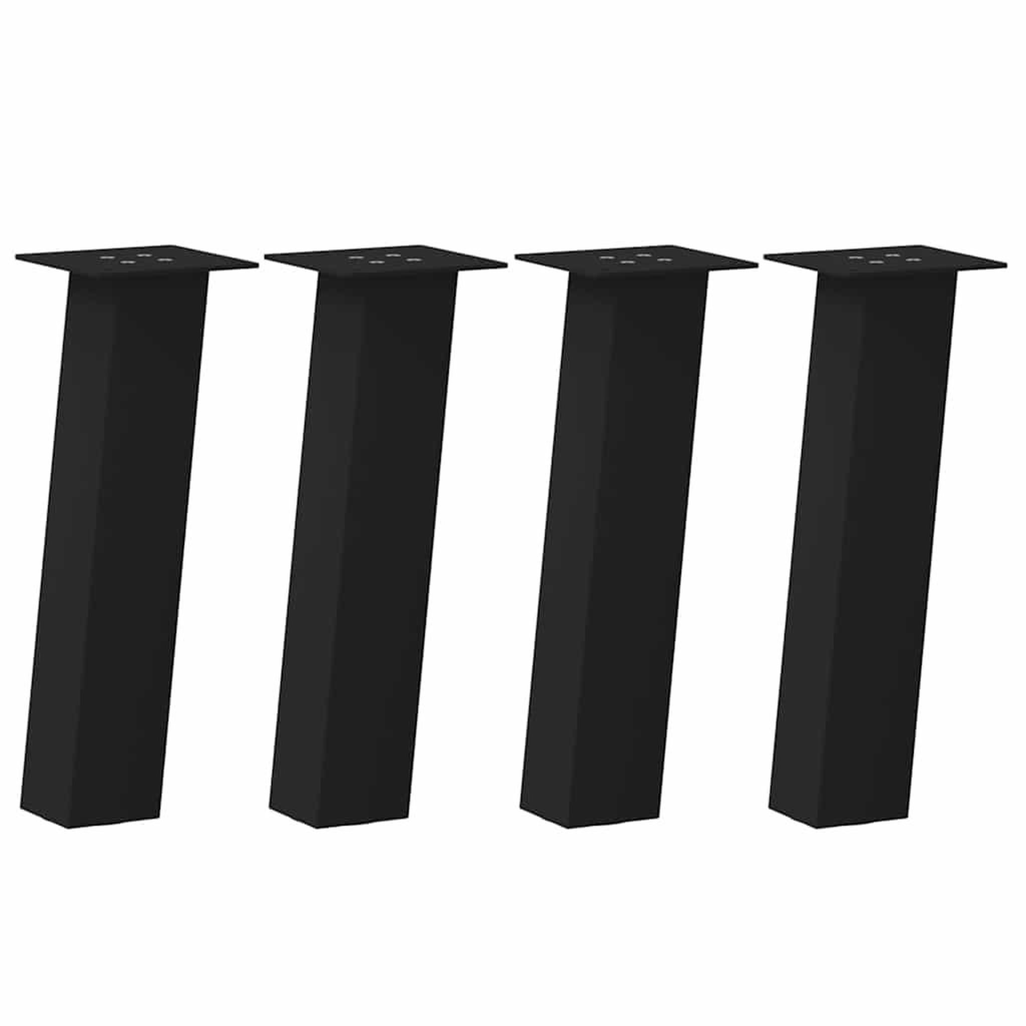 Voir la diapositive 2 : VIDAXL Pieds de table basse 4 pcs noir 30 cm acier