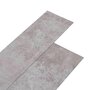 VIDAXL Planches de plancher PVC 5,02 m^2 2 mm Autoadhesif Gris terre
