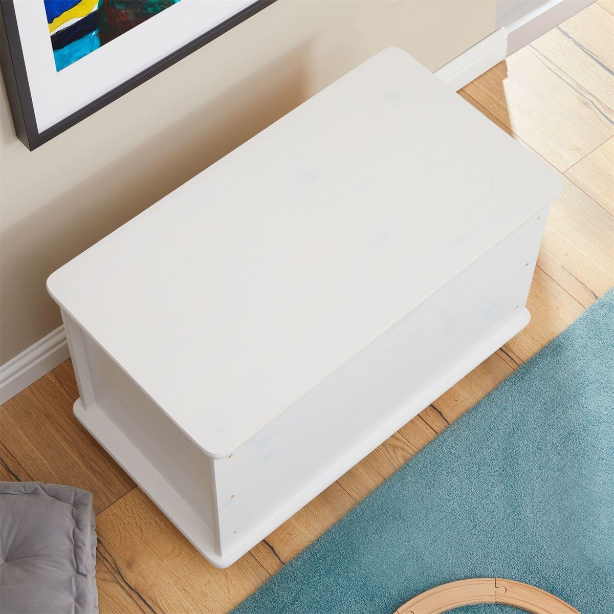 IDIMEX Coffre à jouets ELISA avec roulettes, en pin massif