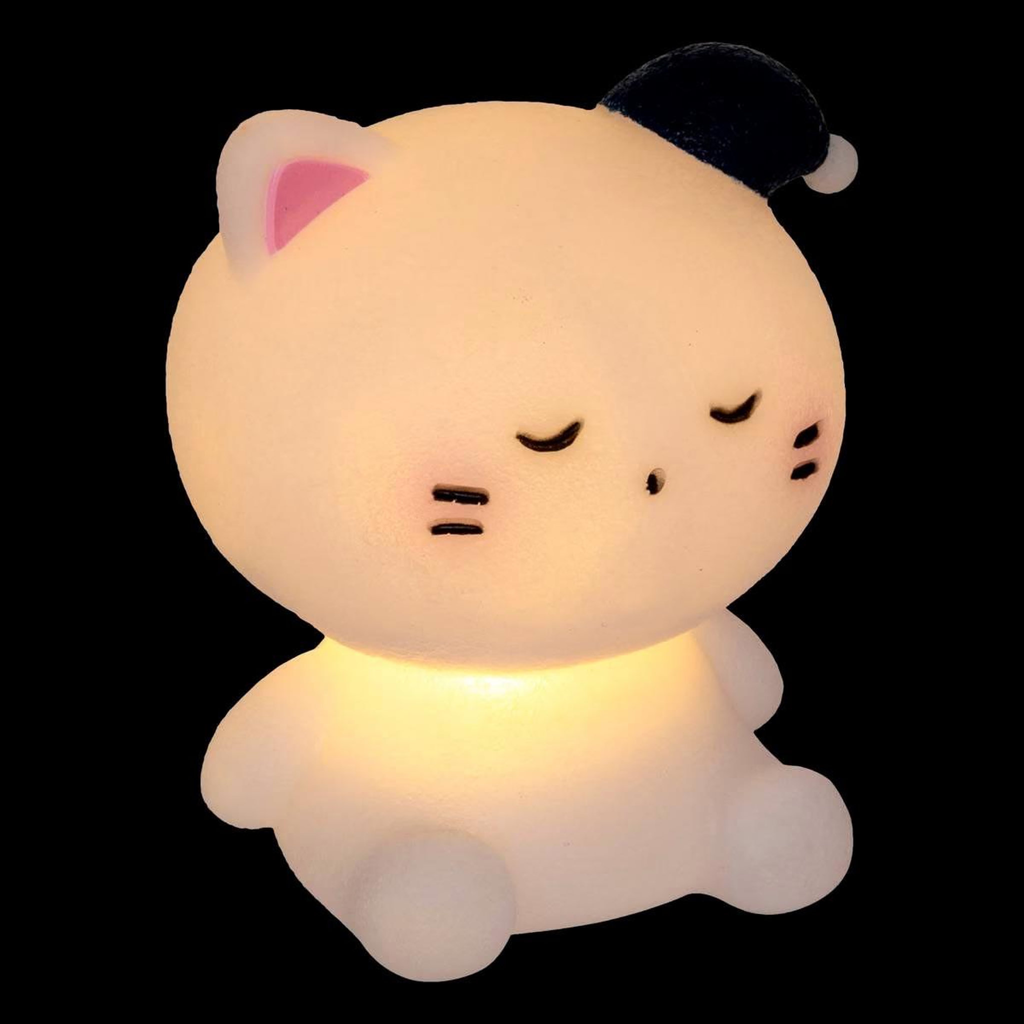 Voir la diapositive 2 : Atmosphera Kids Veilleuse Enfant Souple  Chat  11cm Blanc