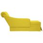 Voir la diapositive 5 : VIDAXL Fauteuil long avec traversin et accoudoir droit jaune velours
