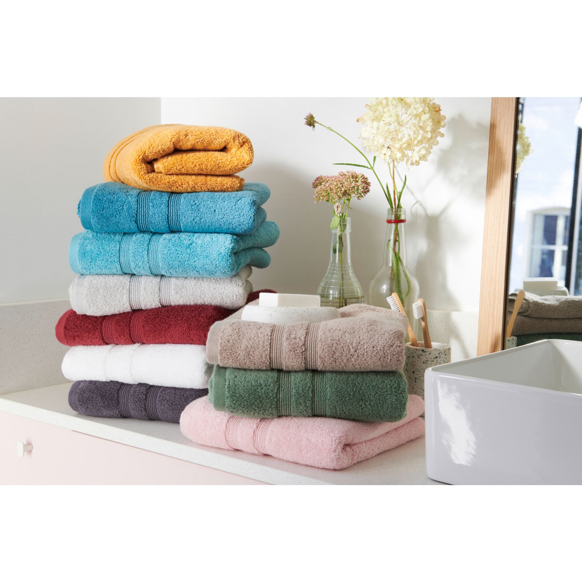 ACTUEL Drap de bain uni en coton 500gsm EXTRA FINE