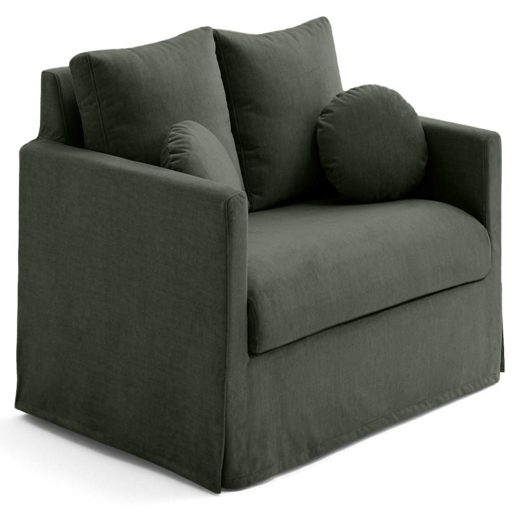 Voir la diapositive 3 : LISA DESIGN Serena - canapé droit déhoussable 2 places en velours