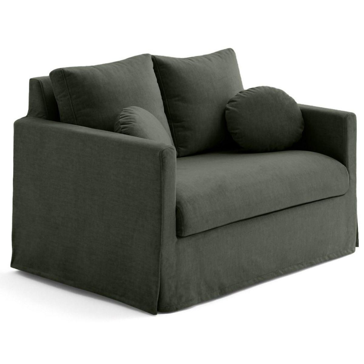 LISA DESIGN Serena - canapé droit déhoussable 2 places en velours