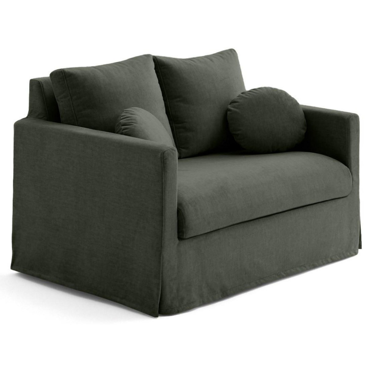 LISA DESIGN Serena - canapé droit déhoussable 2 places en velours