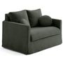 Voir la diapositive 3 : LISA DESIGN Serena - canapé droit déhoussable 2 places en velours