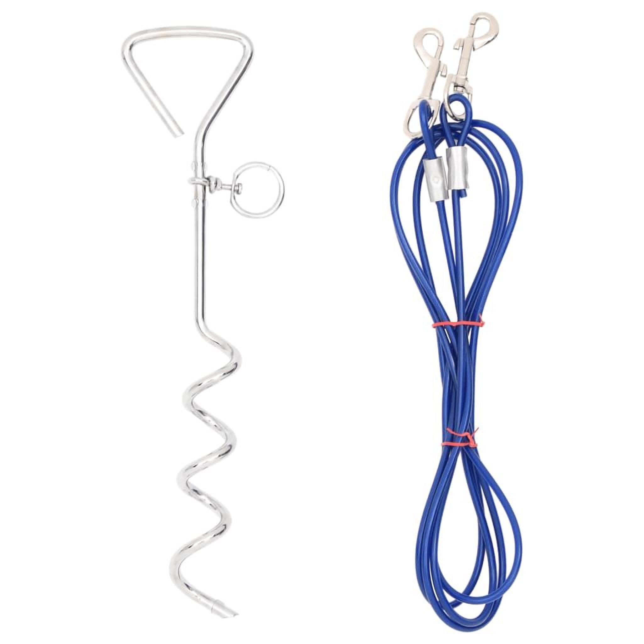 VIDAXL Cable d'attache pour chien avec piquet de sol 5 m