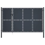 VIDAXL Portail de jardin Acier 350 x 175 cm Anthracite