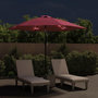 Voir la diapositive 3 : VIDAXL Parasol de jardin avec lumieres LED mat en acier rouge bordeaux