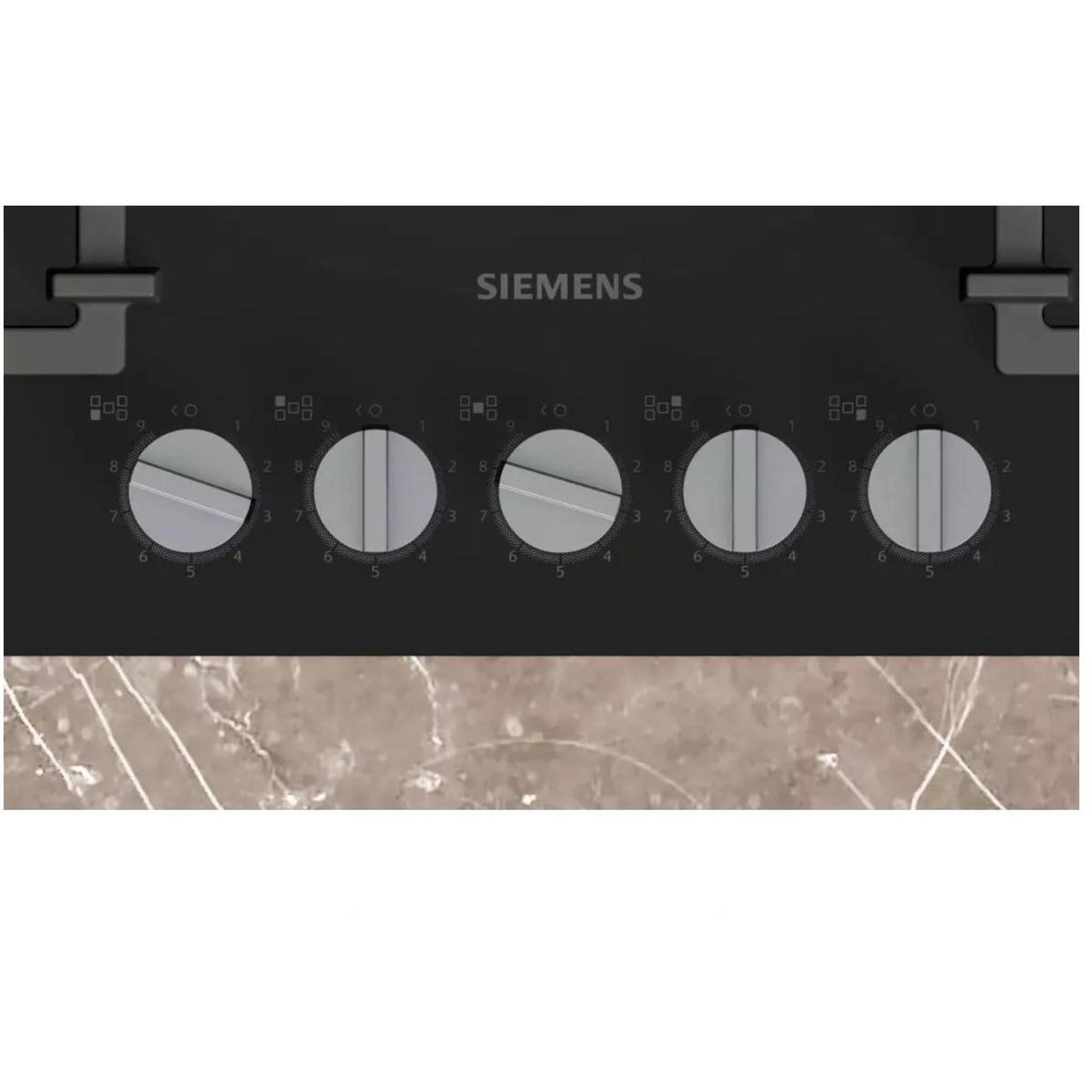 Voir la diapositive 2 : Siemens Table de cuisson gaz 75cm 5 feux 11500w noir - ep7a6qi40