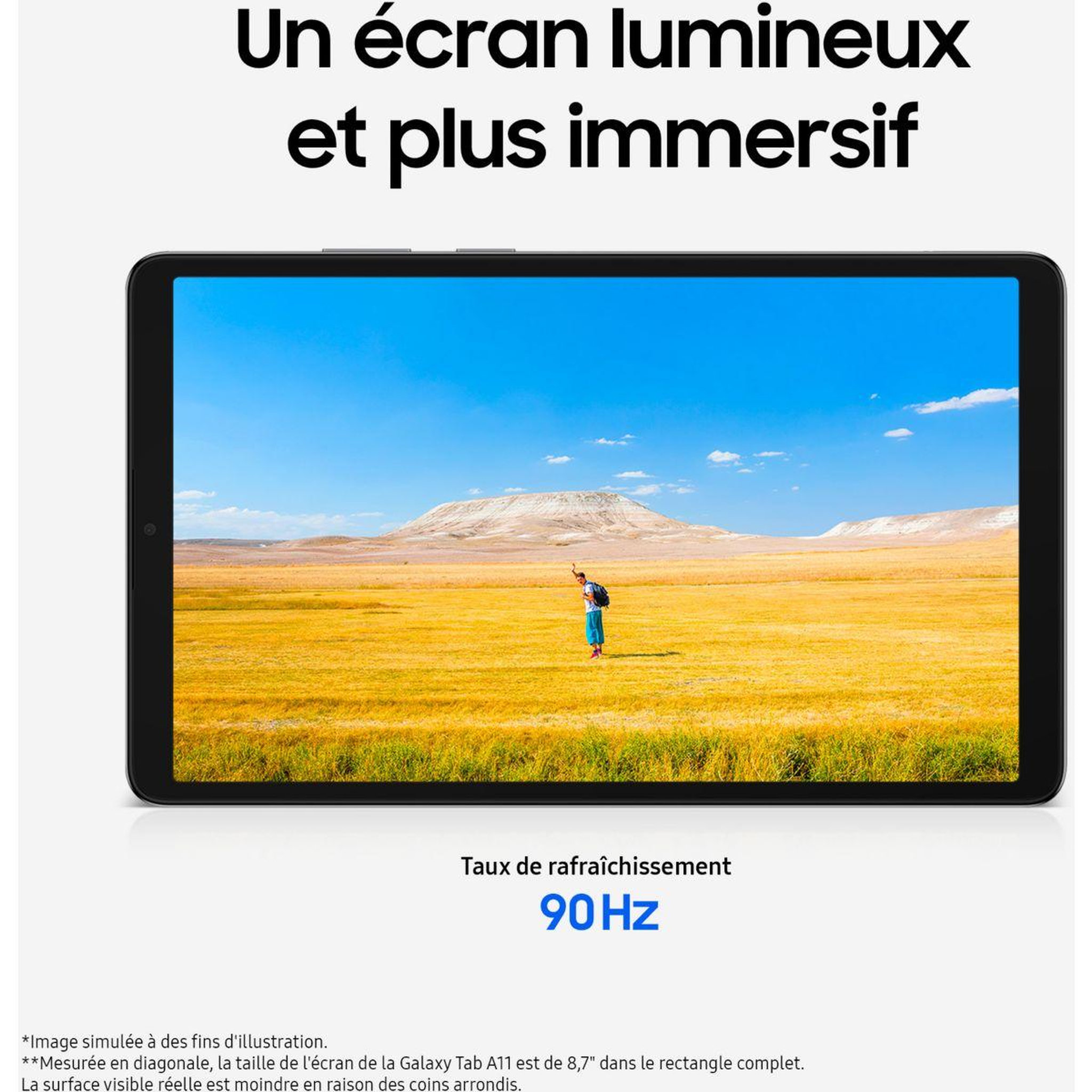 Voir la diapositive 3 : Samsung Tablette android galaxy tab a11 5g 64go gris
