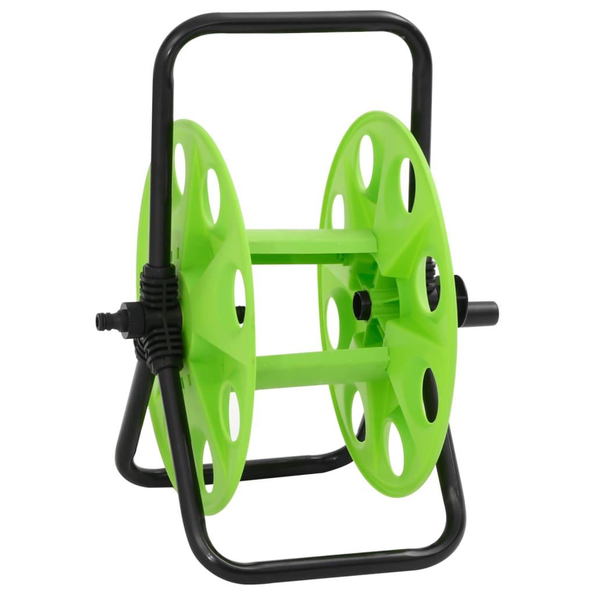 VIDAXL Enrouleur de tuyau vert sur pied pour tuyau de 45 m 1/2  acier