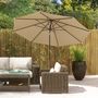 Voir la diapositive 2 : OUTSUNNY Parasol inclinable de jardin Ø 2,63 m métal polyester beige
