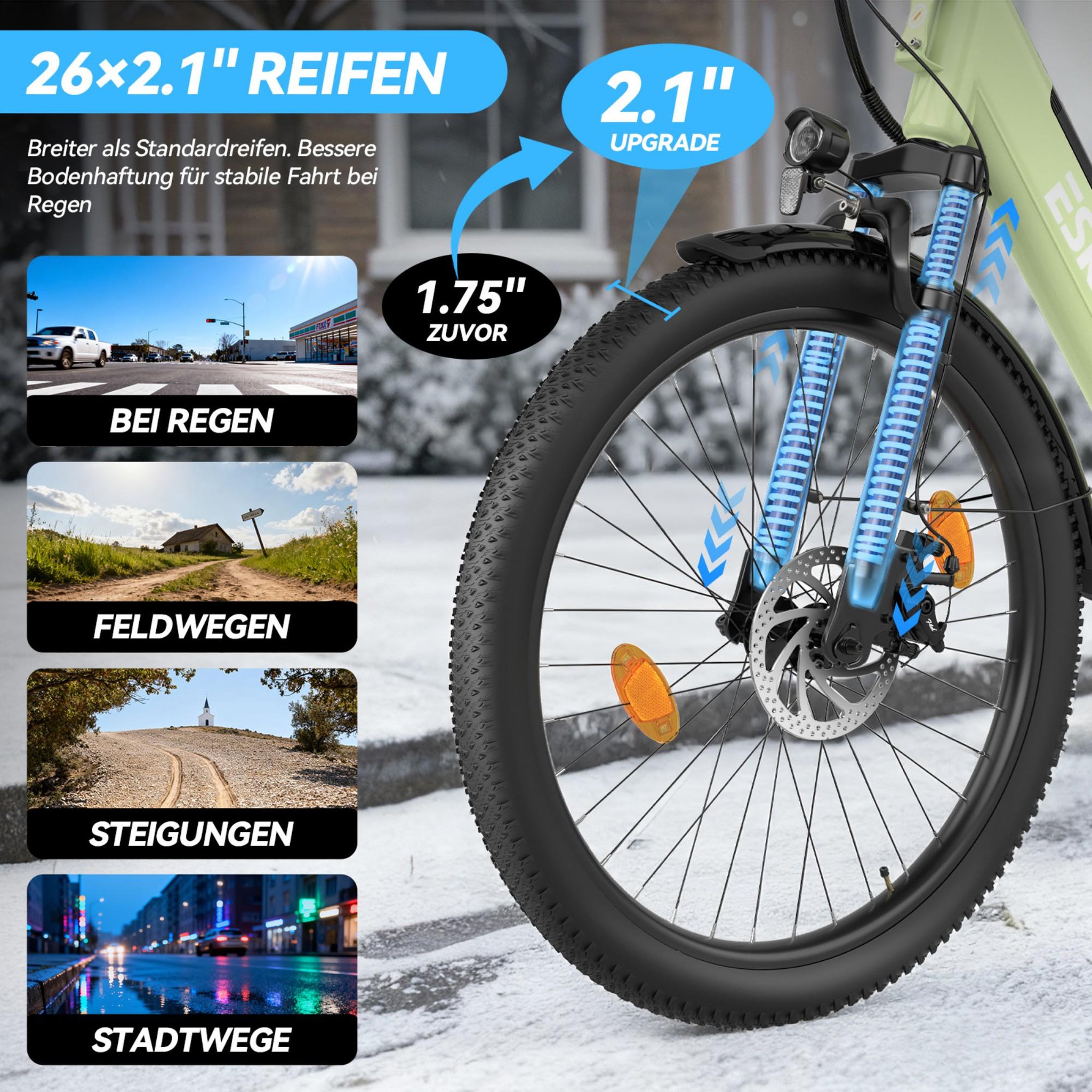 Voir la diapositive 4 : ESKUTE Vélo électrique Eskute C100 Plus