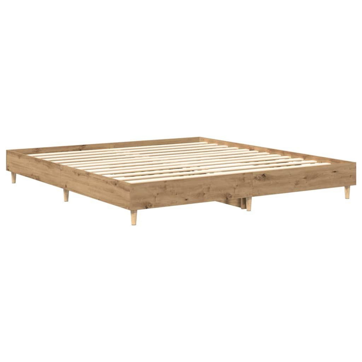 VIDAXL Cadre de lit sans matelas chene artisanal 200x200 cm