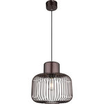 GLOBO Suspension design industriel Akin - H. 120 cm - Marron bronze