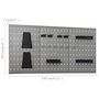 Voir la diapositive 6 : VIDAXL Panneaux perfores muraux 3 pcs 40x58 cm Acier