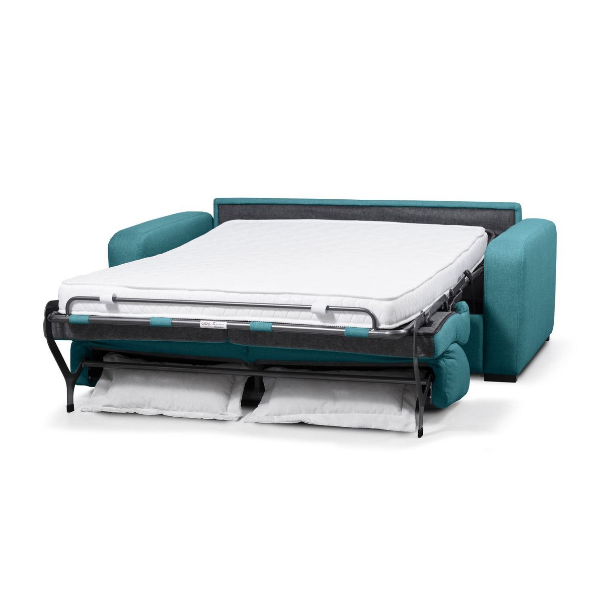 Canapé convertible système couchage express matelas 160x200 13cm 3 places en tissu  DYLAN 