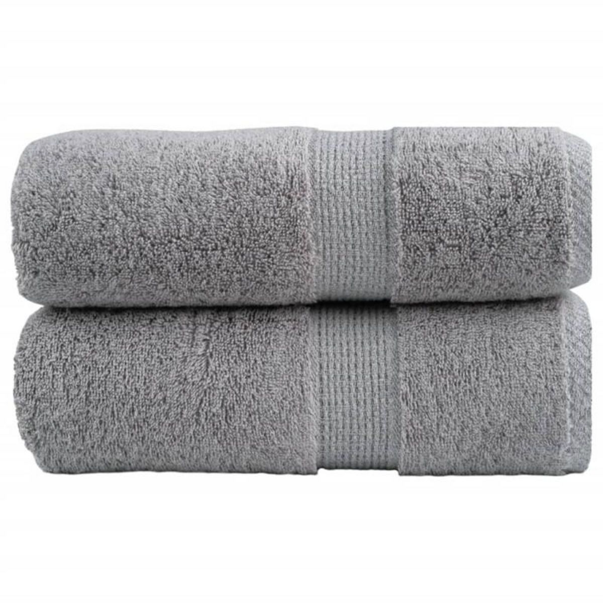 VIDAXL Serviettes de visage de qualité supérieure SOLUND 2 pcs gris