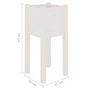 Voir la diapositive 6 : VIDAXL Jardinieres d'exterieur 2 pcs Blanc 31x31x70 cm Bois de pin