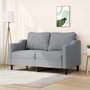 Voir la diapositive 1 : VIDAXL Canape a 2 places Gris clair 140 cm Tissu