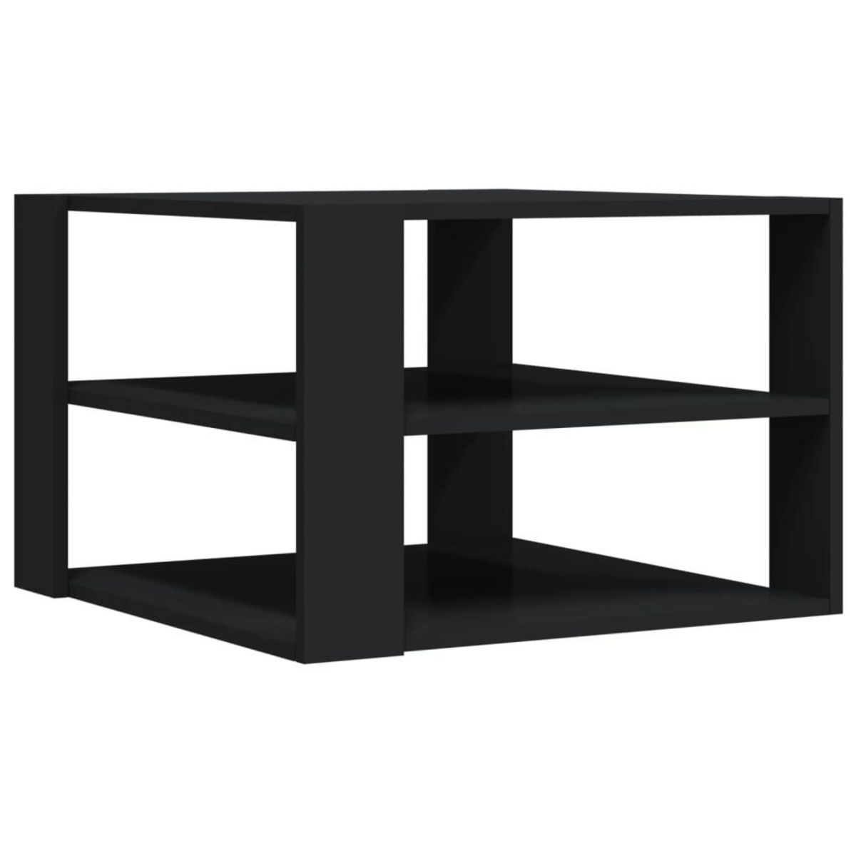 VIDAXL Table basse noir 59,5x59,5x40 cm bois d'ingenierie