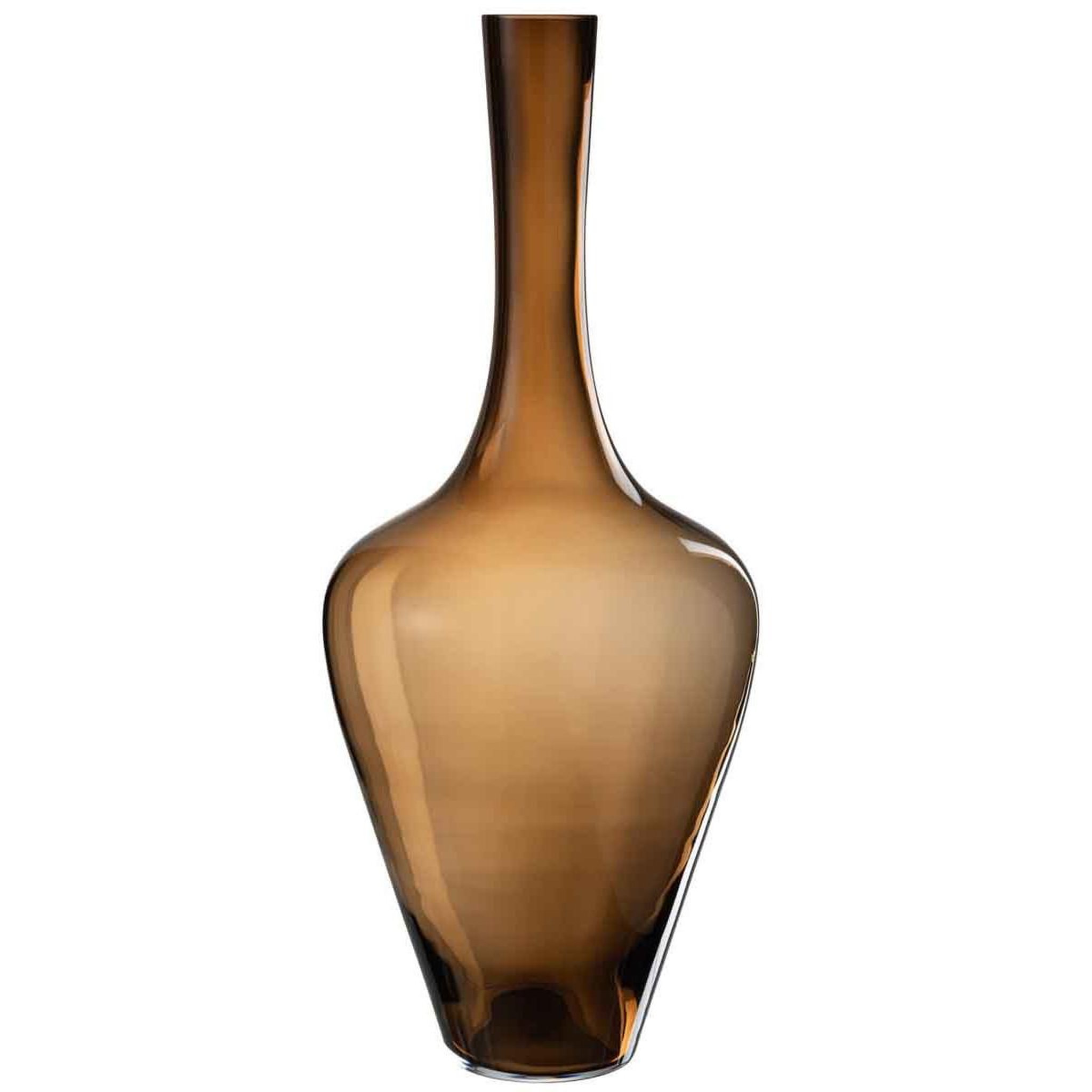 J-LINE Vase design en verre  joni  70cm marron ambre