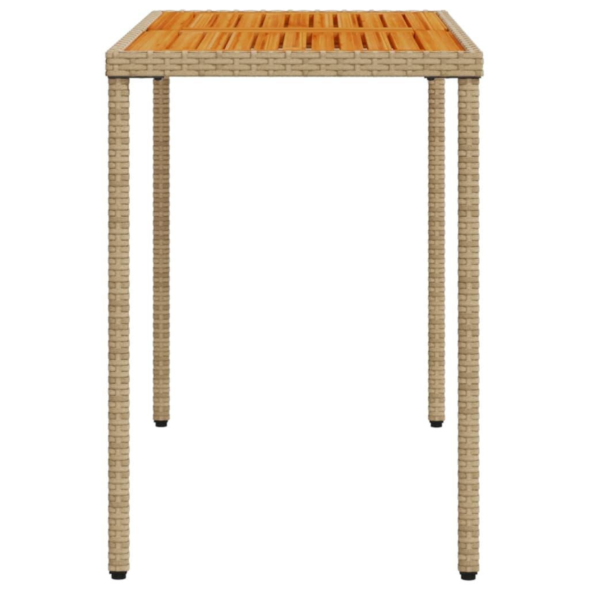 Voir la diapositive 5 : VIDAXL Table de jardin avec dessus en bois d'acacia beige 115x54x74 cm