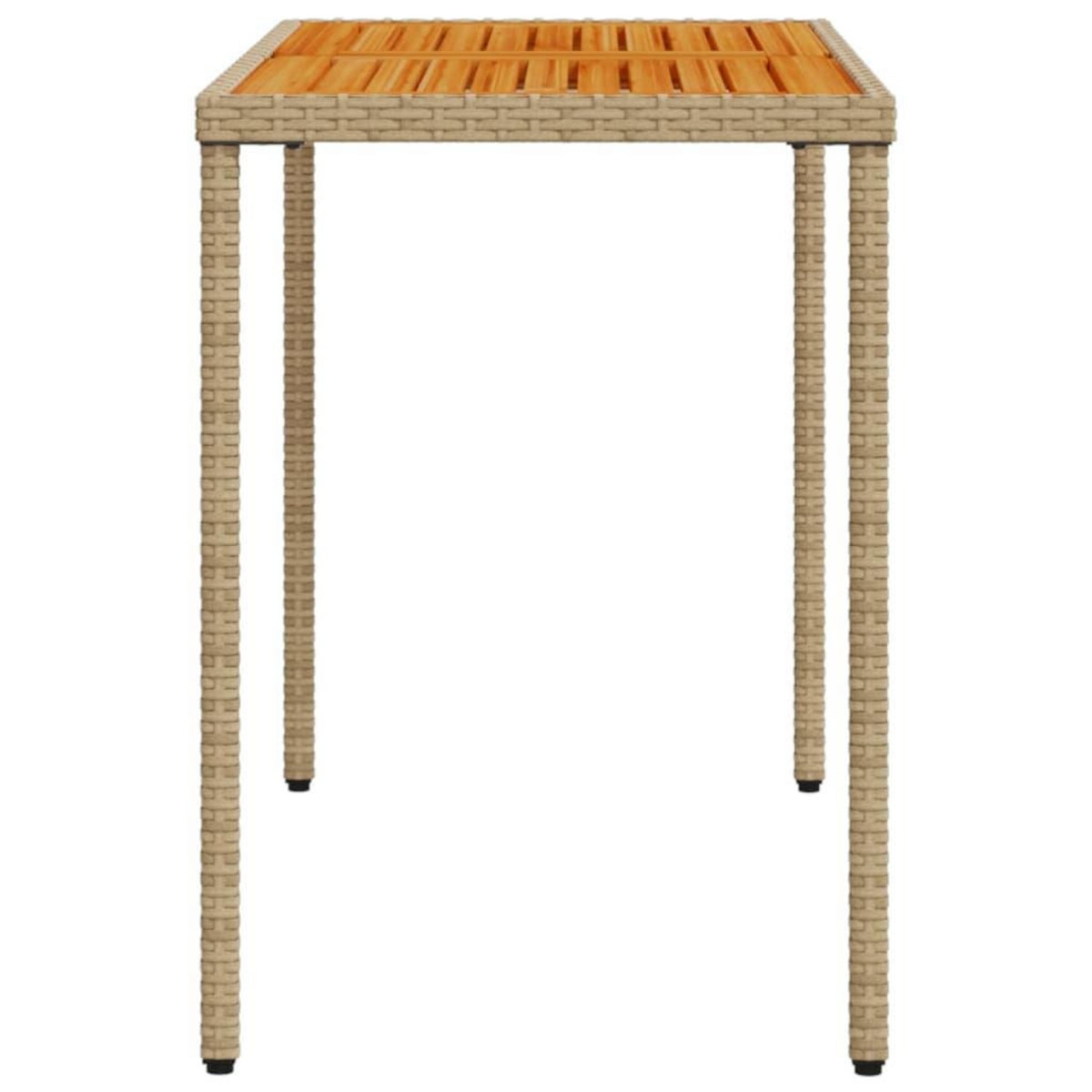 VIDAXL Table de jardin avec dessus en bois d'acacia beige 115x54x74 cm
